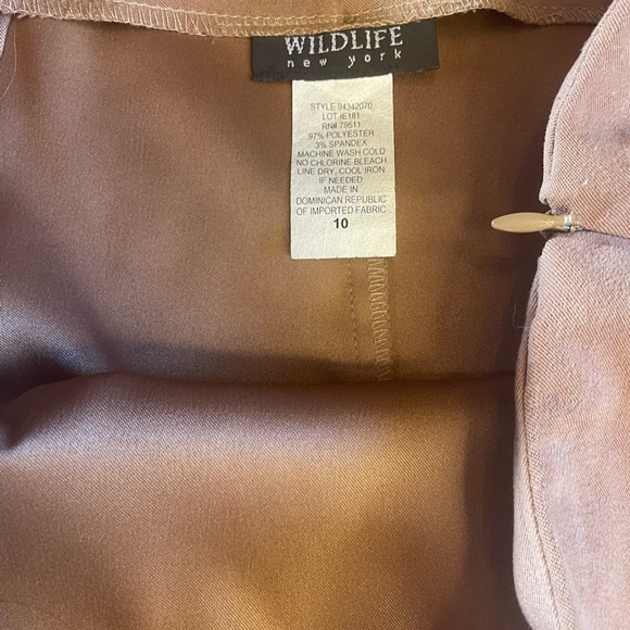Wildlife New York Long Elegant Tan Skirt Womens Size 10 - Picture 3 of 5